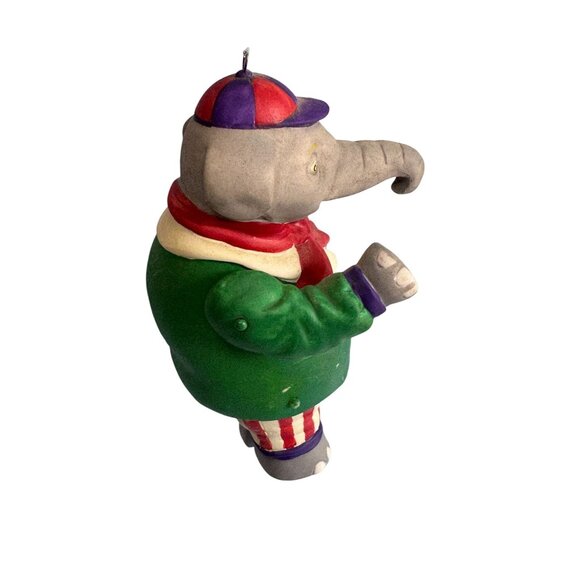 Ceramic Elephant Ornament With Articulated Arms & Legs 5 1/2" - Picture 5 of 7